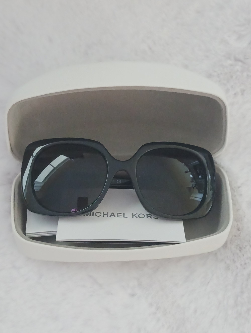 Michael Kors Women's Black Square Oversized Sunglasses